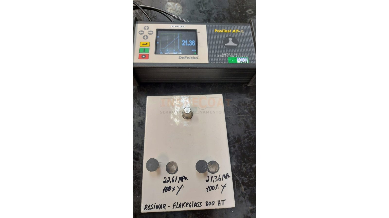 Ensaio de aderência por tração (PULL OFF)​